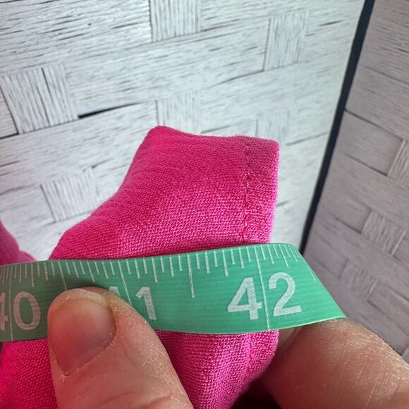 Torrid v-neck Hi Low Waist Tunic dress pocket spring hot pink coquette plus size - Picture 14 of 15